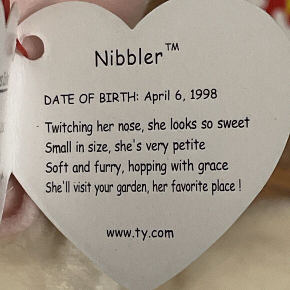 TY Lot of 6 1990s Retired Bunny Beanie Babies Floppity Hippie Nibbler Hippity - Picture 8 of 15